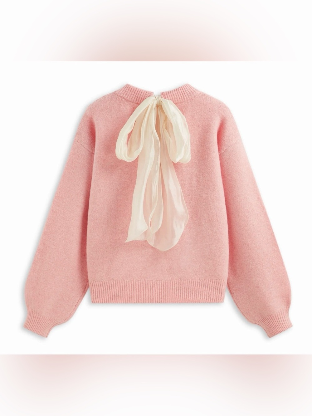 NWT - Cider Pink Heather Sweater w. Bow Tie